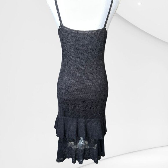 Rugby 2004 Black Lace Dress Ralph Lauren Medium 100% Linen with Silk - Picture 4 of 8